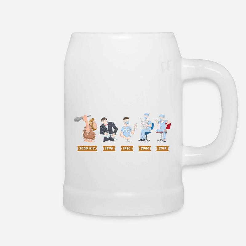 Evolution of Anesthetist - Bierkrug - Weiß