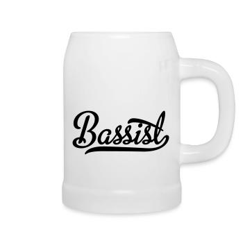 Bassiste - Chope en céramique - blanc - Droite