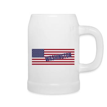 Washington DC State in American Flag - Beer Mug - white - Right