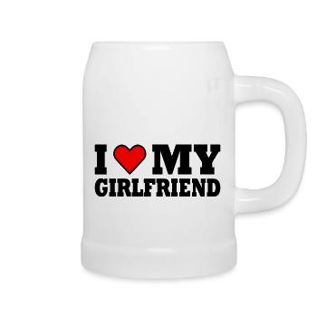 I love my girlfriend - Chope en céramique - blanc - Droite