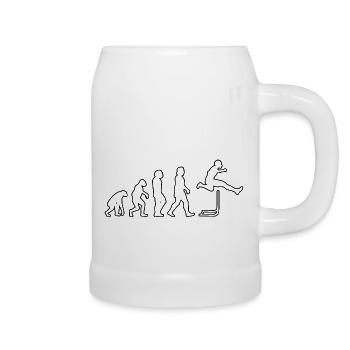 Hürdenlauf Geschenk Hürdenläufer Leichtathletik - Bierkrug - Weiß - Rechts