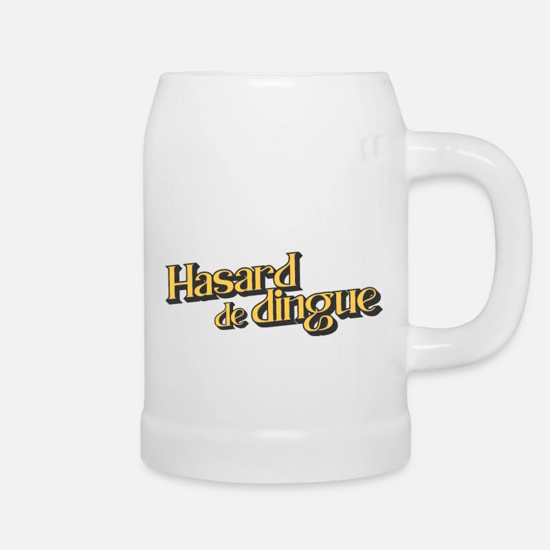 Hasard de dingue - Chope en céramique - blanc