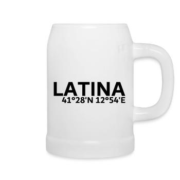 Coordonnées latines - Chope en céramique - blanc - Droite