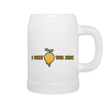 I want your juice - Bierkrug - Weiß - Rechts