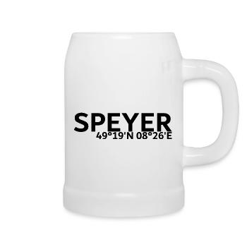 Speyer Koordinaten - Bierkrug - Weiß - Rechts