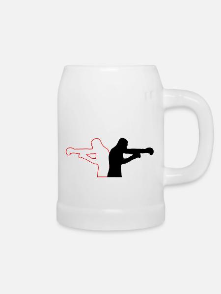Boxing - Bierkrug - Weiß