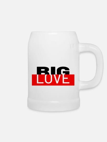 BIG Love - Bierkrug - Weiß