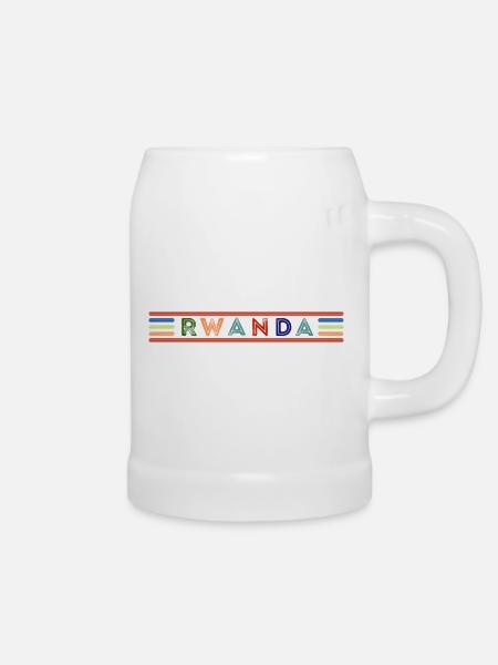 RUANDA - Bierkrug - Weiß