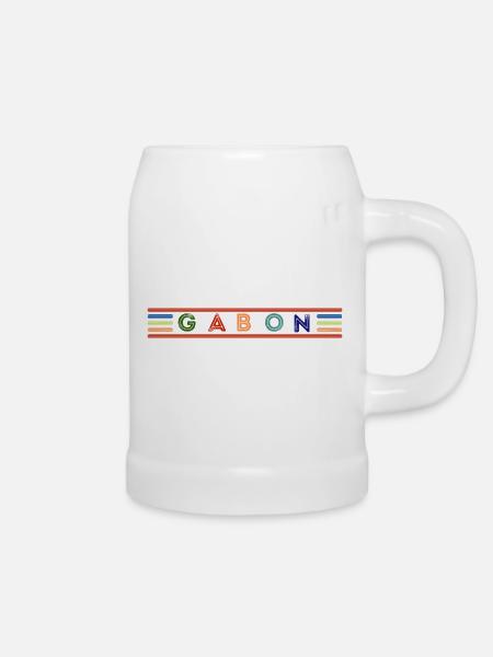 GABUN - Bierkrug - Weiß