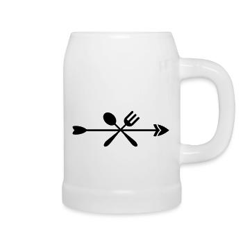 symbol kochen und essen - Bierkrug - Weiß - Rechts