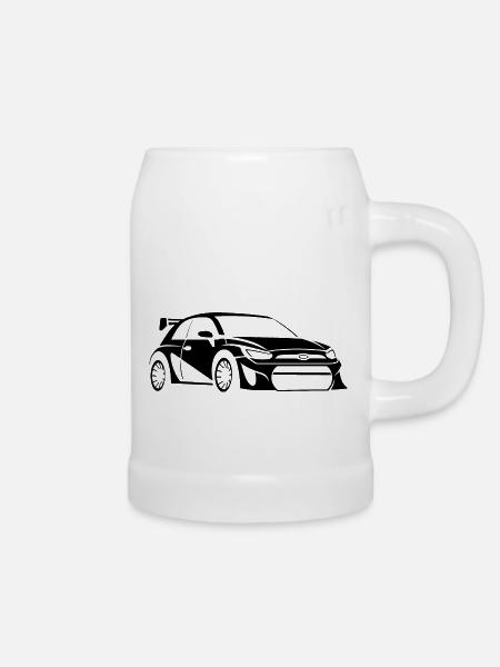 Rallye - Bierkrug - Weiß