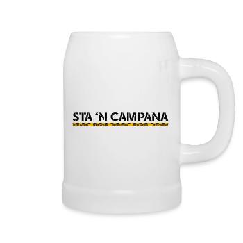 Phrases romaines « Sta 'n Campana » - Chope en céramique - blanc - Droite