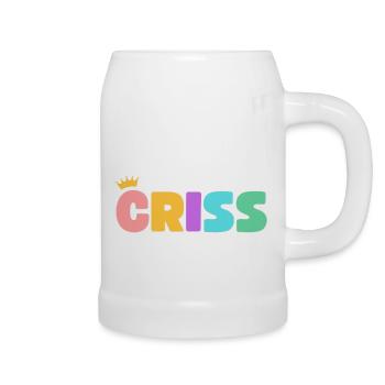 Criss! Personnalisable - Chope en céramique - blanc - Droite