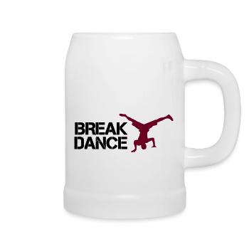break dance - Bierkrug - Weiß - Rechts