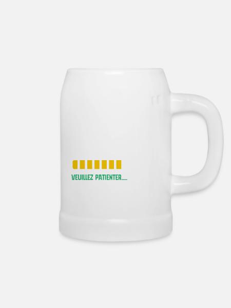 Bald betrunken, bitte warten... - Bierkrug - Weiß