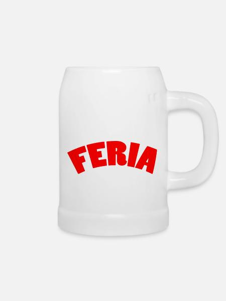 Feria-Logo - Bierkrug - Weiß