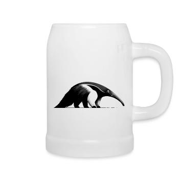 Ameisenbär - Bierkrug - Weiß - Rechts
