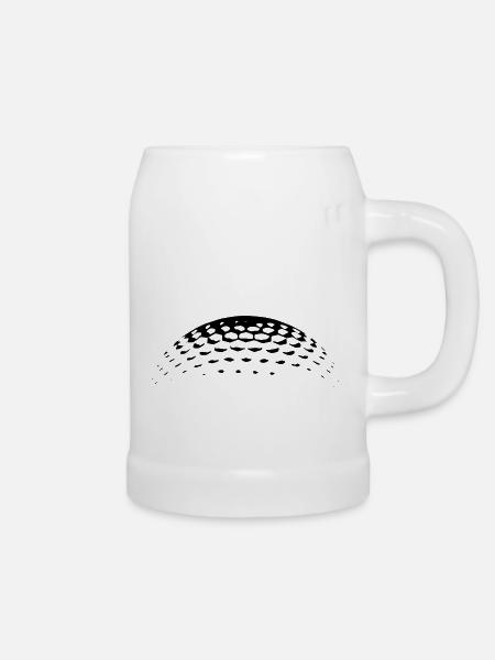 Golfball schwarz - Bierkrug - Weiß