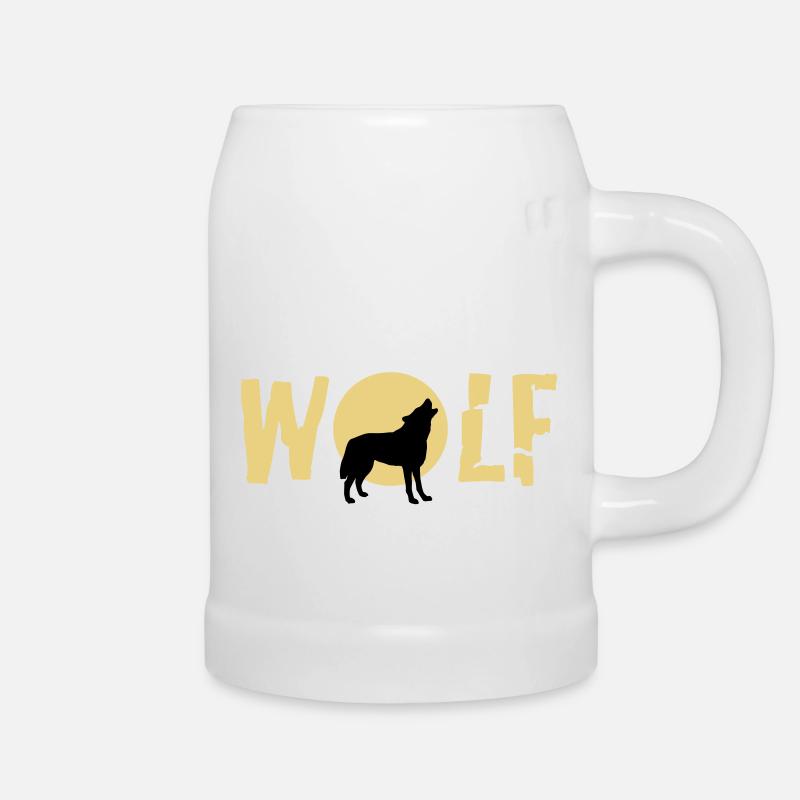 wolf_092011_c_2c - Bierkrug - Weiß