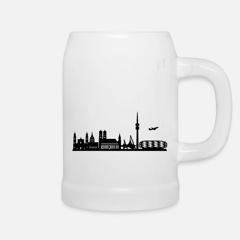 Skyline Munich - Beer Mug - white