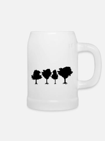 Trees - Bierkrug - Weiß