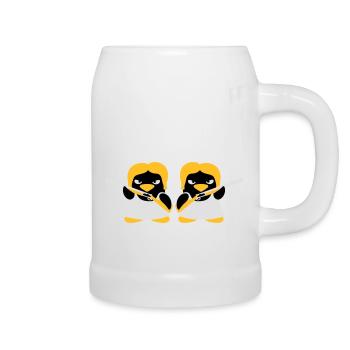 Shotgun Penguin Girls - Beer Mug - white - Right