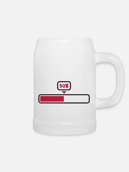 50 % - Bierkrug - Weiß