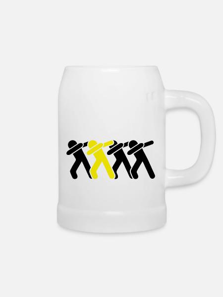 dabbing team - Bierkrug - Weiß