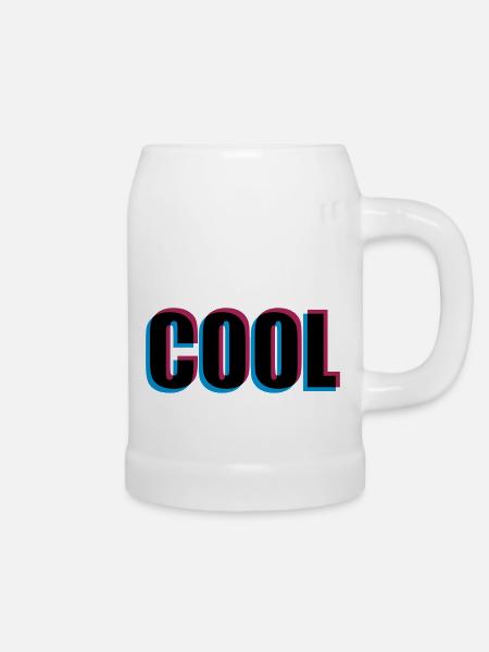 3D Effekt Cool - Bierkrug - Weiß