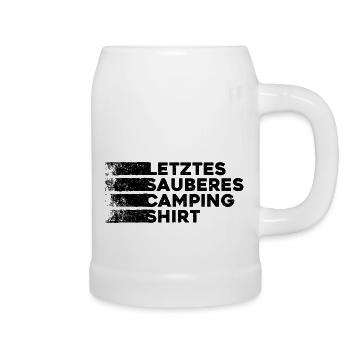 Letztes Sauberes Camping Shirt Campingplatz Zelt - Bierkrug - Weiß - Rechts
