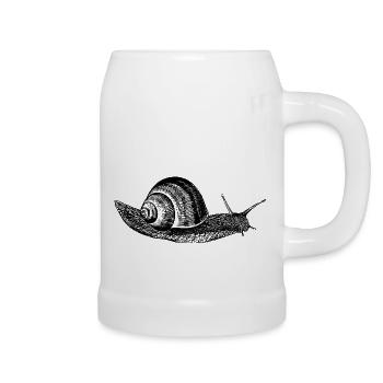Vineyard Snail Snail - Beer Mug - white - Right