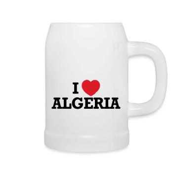 I love Algeria - Beer Mug - white - Right