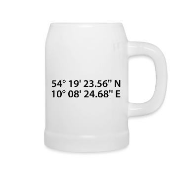 Kiel Coordinates - Beer Mug - white - Right