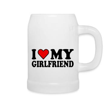 I love my girlfriend - Chope en céramique - blanc - Droite