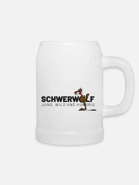 Schwerwolf - Bierkrug - Weiß