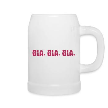 meme coole sprüche "bla bla bla" real life - Bierkrug - Weiß - Rechts