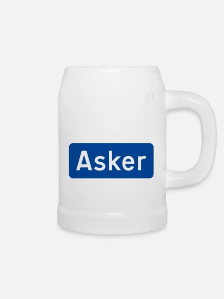 Asche - Bierkrug - Weiß