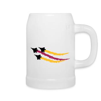Flugzeug F22 - Beer Mug - white - Right