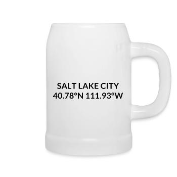 Coordonnées de Salt Lake City, Utah, États-Unis - Chope en céramique - blanc - Droite