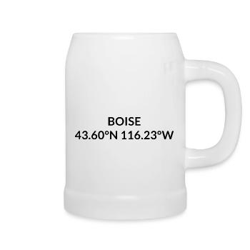 Coordonnées de Boise, Idaho, États-Unis - Chope en céramique - blanc - Droite