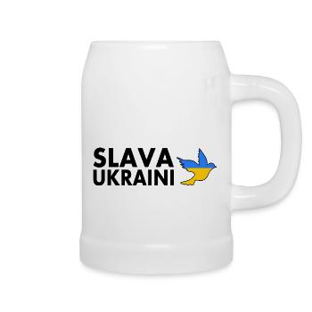 Slava ukraini - Beer Mug - white - Right