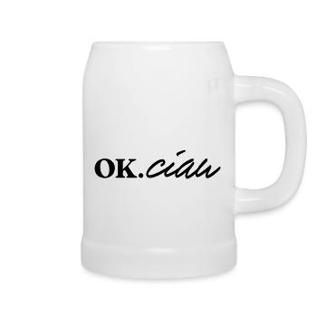 OK CIAU - Chope en céramique - blanc - Droite