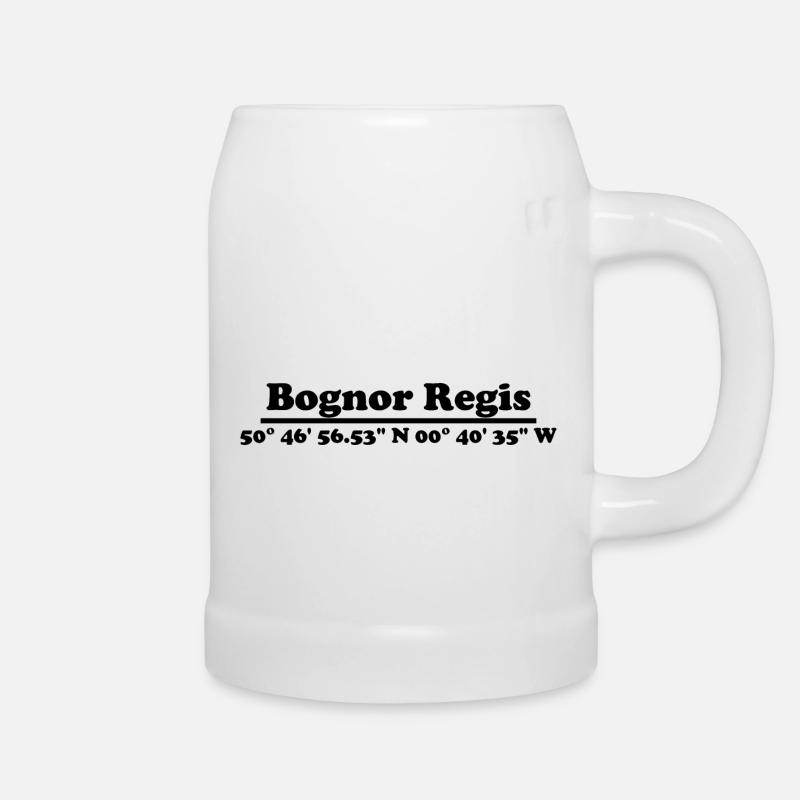 Bognor Regis Koordinaten - Bierkrug - Weiß