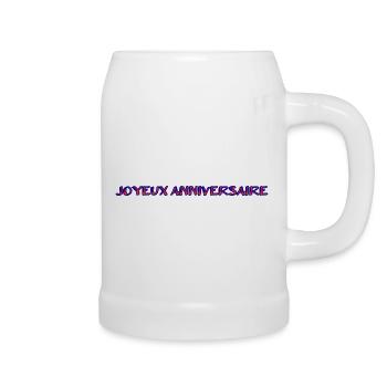 BIRTHDAY. HAPPY BIRTHDAY. HAPPY BIRTHDAY. - Beer Mug - white - Right
