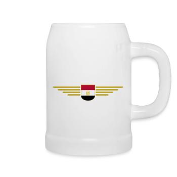 Ägypten Kairo Fan Outfit T Shirt Design Mode - Bierkrug - Weiß - Rechts