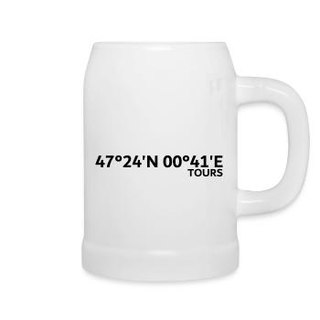 Tours Coordinates - Beer Mug - white - Right