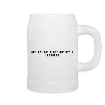 Leonberg Baden-Wurttemberg Coordinates - Beer Mug - white - Right
