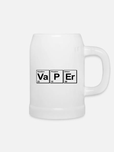 VaPEr-Periodensystem - Bierkrug - Weiß