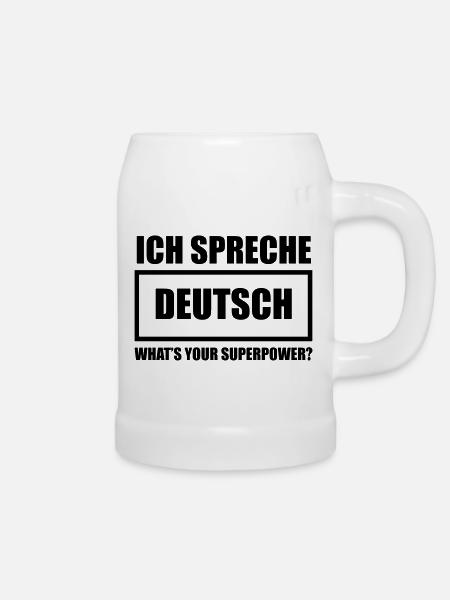 Ich spreche Deutsch - Bierkrug - Weiß