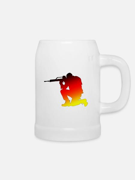 Soldat GER - Bierkrug - Weiß